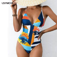 Monokini Swimsuit for Women Printed Womens Swimsuit High Waisted Tummy Control V Neck Bathing Suits Manufacturers