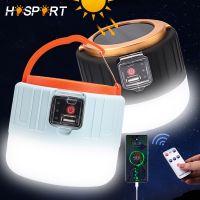 LED Camping Lights Solar Solar Powered Portable Tent Lamp Outdoor USB Rechargeable 3 Modes Lantern Emergency Bulb Flashlight