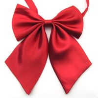 Women Cravat Ladies Solid Color Bow Tie Red Black Butterfly Silk Ties Female Girl Student Hotel Clerk Waitress Neck Wear Ties Nails Screws Fasteners