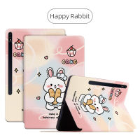 สำหรับ Samsung Galaxy Tab S9 11-นิ้ว เคสแท็บเล็ตการ์ตูนน่ารักหนังหรูการออกแบบขาตั้งฝาพับด้วยฟังก์ชั่นการนอนหลับและปลุกอัตโนมัติ