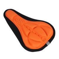 【LZ】✶  Laranja macio ciclismo bicicleta 3d silicone gel almofada assento sela capa macia almofada funda de cojín super transpirável tridimensional