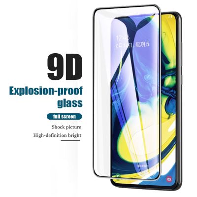 กระจกโปร่งใสสำหรับ Samsung A51 A71 5G,A50 A70S F41ป้องกันหน้าจอ Galaxy A9 2018 A8 A6บวกป้องกันลายนิ้วมือ