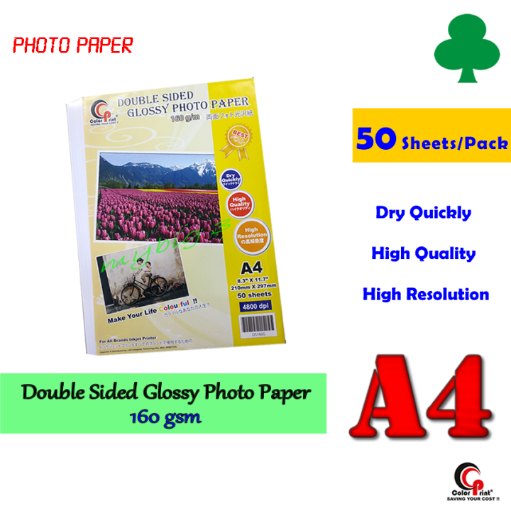 Doublesided Glossy Photo Paper 160Gsm A4 Lazada