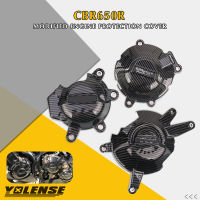 สำหรับฮอนด้า CBR650R CBR 650R 2021 2022เครื่องยนต์การพิมพ์คาร์บอนไฟเบอร์รถมอเตอร์ไซด์ฝาครอบป้องกันแผ่นกันกระแทกเลื่อนการ์ดแฟริ่ง