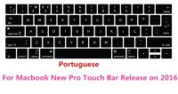 【Xiaohongs keyboard film 】  ภาษาโปรตุเกสคำซิลิโคนแป้นพิมพ์ปกคลุม Protector ผิวสำหรับ Macbook Pro Pro 13 Quot; A1706 A1989 15 Quot; A1707 A1990พร้อม Touch Bar