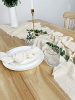 hotx【DT】 Rustic Gauze Table Runners Napkins Cotton Dining Burr Texture WeddingTable decoration