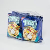 [พร้อมส่ง!!!] โตโร ข้าวโพดอบ ผสมอัลมอนด์รสเนย 60 กรัม x 4 ซองToro Almond Popcorn 60 g x 4 Bags