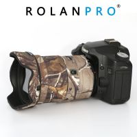 เคสป้องกันเลนส์ ROLANPRO ซองสำหรับแคนน่อนฝนเสื้อกันหนาวลายทหาร EF 16-35มม. F2.8L ไอไอไอยูเอสเอ็มเลนส์ของแท้กันน้ำไนลอนอุปกรณ์ป้องกันเลนส์