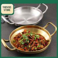 YNDVQO STORE เหล็กไร้สนิม เครื่องครัวทำจากเหล็ก หม้ออบแห้ง หม้อข้าวอาหารทะเล ทำอาหารที่บ้าน ปาเอยากระทะ จานขนมปิกนิก