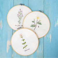 Scotch Rose Embroidery Kit DIY Needlework Aster Needlecraft for Beginner Cross Stitch Art Craft Tools(Without Hoop)