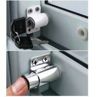 【LZ】 2Pcs Chrome White Baby Kid Child Children Safety Sliding Sash Window Patio Door Lock Stop Block Bolt Latch Keys Push Locking