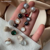 ☌ 5PCS Free Sewing Pearl Rhinestone Button Brooch Prevent Accidental Exposure Button Pins Badge Cufflinks Cardigan Shirt Buttons