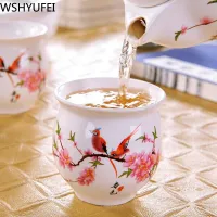 Chinese Porcelain Teacup retro ceramics tea set double insulation and anti-hot home Coffee cups drinking utensils Master cup