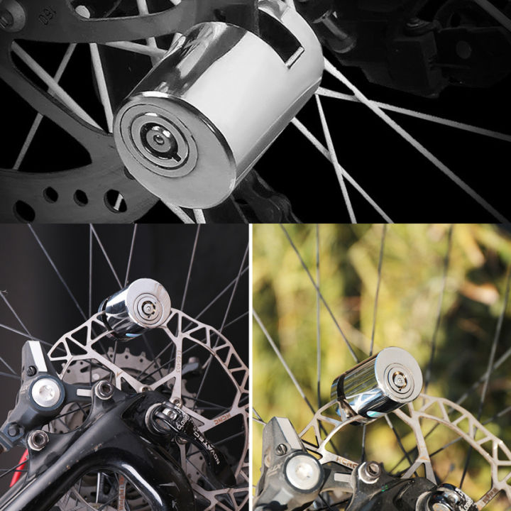 จักรยานล็อคจานเบรคกันขโมยรถจักรยานยนต์เสาหินขนาดกะทัดรัดสะดวก