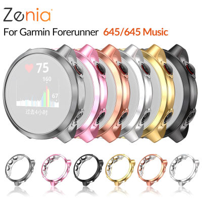 Zenia ที่มีสีสัน TPU ผิวเปลี่ยน Shell สำหรับ Garmin Forerunner 645/645 Music FR645 FR 645 Forerunner645 เพลงนาฬิกากีฬาอุปกรณ์เสริม