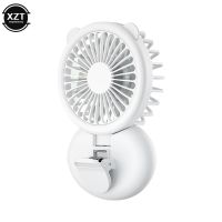 【YF】 Mini Clip Fill Light Handheld Fan Creative Desktop USB Charging Mute Portable Foldable Hanging Neck Outdoor Cooling