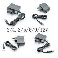 อะแดปเตอร์แปลง100V-240V DC 3V/4.2V/5V/6V/9V/12V 1A/1000mA แหล่งจ่ายไฟปลั๊ก EU เครื่องชาร์จ5.5Mm * 2.5Mm (2.1Mm) AC เป็น DC