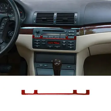 For BMW E46 1998-2004 Carbon Fiber Car Stickers Central Control Gear Panel  Frame Decoration Sticker Cover Car Interior Accessories