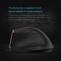 ZELOTES 1 Piece T-50 Wired Vertical RGB Gaming Optical Mouse 9 Button Vertical Ergonomic Mouse Suitable for Computer Gaming Office