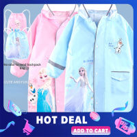 Childrens Raincoat Girl Oxford Cloth Frozen Primary School Student Poncho Little Girl Princess Aisha