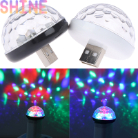 Shine ไฟนีออนบรรยากาศภายในขนาดเล็กแบบ USB RGB สีสันสดใสสำหรับตกแต่งในรถ1x