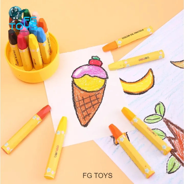 CRAYON ANAK ISI 12 WARNA / MAINAN CRAYON LUKIS GAMBAR / CRAYON DESAIN
