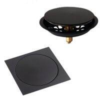 Black Floor Drain Square Pop Up Floor Drain-Floor Cover Shower Room Push Down Drain Plug Anti-odor Bath Shower Drain Home decor  by Hs2023