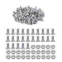 50 Sets Greenhouse Nuts &amp; Bolts Cropped Head Aluminium Nuts Bolts Rainproof Storm-Proof for Glasshouse Building Repairing Waterproof Universal