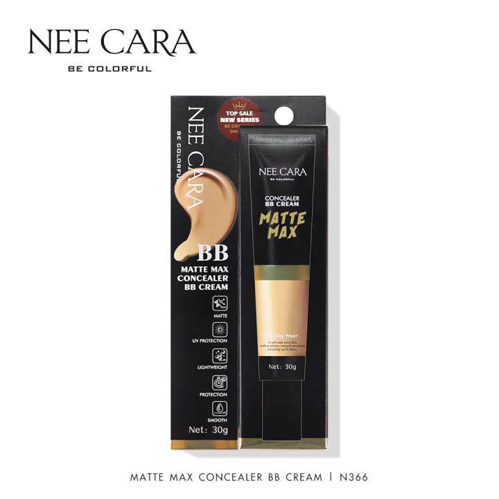 nee-cara-นีคาร่า-บีบีครีม-ครีมรองพื้น-เนื้อนุ่ม-คุมมัน-ไม่เป็นคราบ-n366-matte-max-concealer-bb-cream