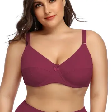 Cotton bra for women comfort breathable non-wire bra big size bra