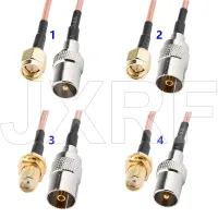 SMA ตัวผู้ตัวเมียไปยังทีวี IEC PAL DVB-T RF โคซายน์เคเบิลทีวีกับ RG316สายเคเบิ้ลทรงหางหมู