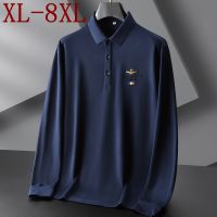 7XL 6XL 2022ใหม่ฤดูใบไม้ร่วงแฟชั่นพิมพ์ Polo T เสื้อผู้ชายแขนยาวหลวมเสื้อบุรุษคุณภาพสูง Casual Polos Homme