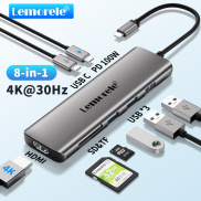 Lemorele USB C hub USB C adapter 8-in-1 ultra