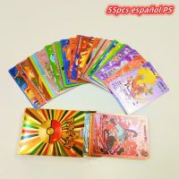Pokemon Pikachu Colorful Color English Spanish Gold Foil Card Game Card Anniversary Children Collection Toy Card Christmas Gift Card Games