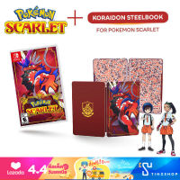 [พร้อมจัดส่ง] Pokemon Scarlet + Koraidon Steelbook Nintendo Switch Game  แผ่นเกม นินเทนโดสวิทซ์ โปเกมอนสกาเล็ต + กล่องเหล็ก (สีแดง)