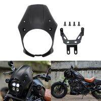 Motorcycle Matte Black Headlight Fai Front Cowl  Cover Fork Windshield For Honda Rebel CMX 500 300 CMX500 2017-2022