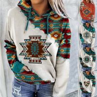 2021 Autumn And Winter New Womens Clothing Ethnic Style Printing Leisure And Versatile Street Style Womens Autumn Sweater