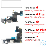 100% ใหม่สำหรับ IPhone 6 6S 7 Plus ไมโครโฟนเชื่อมต่อแท่นวางชาร์จพอร์ตเครื่องชาร์จ USB สายแผงวงจรเคเบิลแบบยืดหยุ่นชาร์จเร็ว