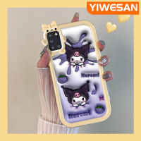 Chenyyka เคส A31ปลอกสำหรับ Samsung การ์ตูนน่ารัก Kuromi กระต่ายดีไซน์ใหม่มีสีสันน่ารักน้อยน่ารักมอนสเตอร์เลนส์กล้องถ่ายรูปป้องกันเคสมือถือกันกระแทกและรอยขีดข่วนเคสป้องกัน