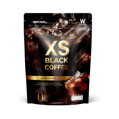 กาแฟดำ  WINK WHITE XS BLACK COFFEE เอ็กซ์เอส แบล็คคอฟฟี่ กาแฟดำ ลดน้ำหนัก 1 ห่อ มี 10 ซอง