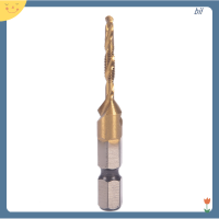 [rBIL] M3-M10 HEX Shank TITANIUM Plated hss สกรูมือเกลียว METRIC TAP Drill bits