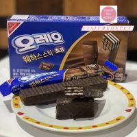 ?สินค้าขายดี? [chocolate]OREO WAFER KOREA 75 G. โอรีโอ้ เวเฟอร์ ขนมเกาหลี เวเฟอร์เกาหลี นำเข้าจากเกาหลี