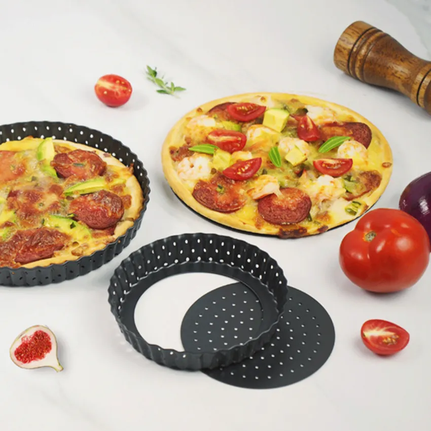 Handook Pizza Crisper Pan, Carbon Steel, Non-Stick, Tray Pizza