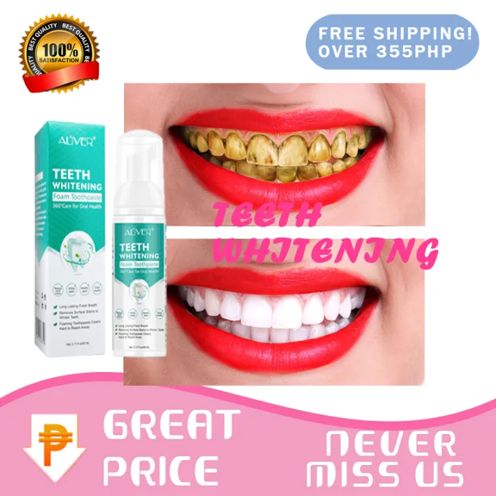 【Miracle】ALIVER Cleaning Teeth Whitening Mousse Foam Toothpaste Oral