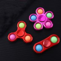 Pop Et Fidget Spinner Fidget Toys Push Bubble Fingertip Hand Spinner Sensory Antistress Relief Anxiety for Autism Adhd Kid Adult