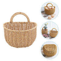 NICERIO ตะกร้าที่เก็บถักด้วยมือในครัวเรือน Sundries Contict