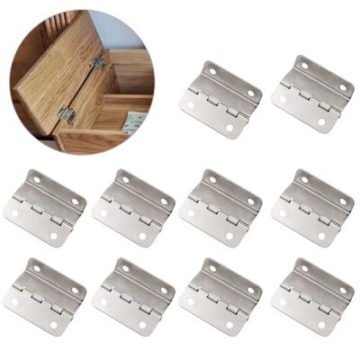 10PCS Wooden Box Hinge Windows Tri-Fold Right Angle 4-Hole Flat Hinge Cabinet Door Hinge Furniture Hardware Accessories Door Hardware Locks