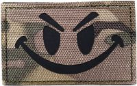 สไมล์ IR เวลโคร แพทช์ สีมัลติแคม Velcro SMILE IR Morale Patch MultiCam แผ่นยุทธวิธีทหาร ตีนตุ๊กแก