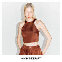 VICKTEERUT (ราคาปกติ 4,950-.) Polyester Gabardine Tank Top เสื้อกล้าม ผ้ากาบาร์ดีน ตกแต่งซิปหลัง