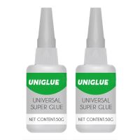 2X Uniglue Universal Super Glue Strong Plastic Glue for Resin Ceramic Metal Glass